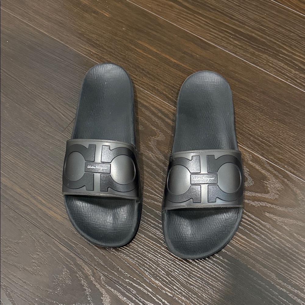 Black Slide Sandals